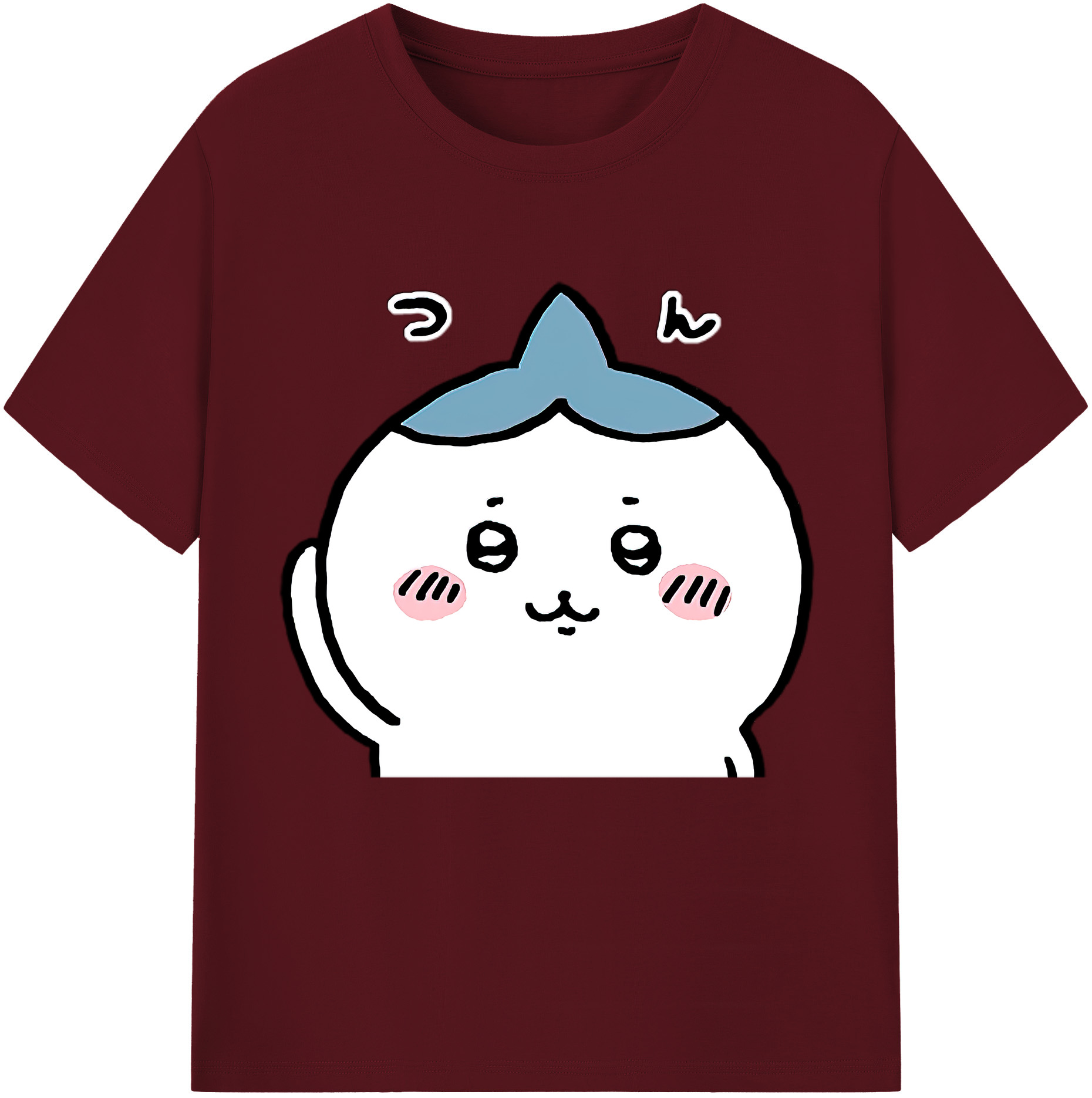 （画像用） ちいかわ ハチワレ Chii-kawa hachiware 綿100％半袖Tシャツ（フロントプリント）